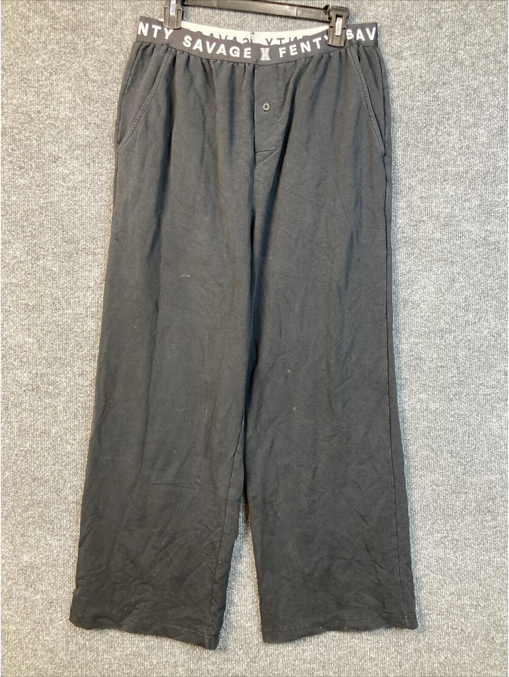 Rihanna Fenty Savage X Mens Size Large Black Sleep Lounge Pants